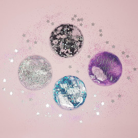 75% OFF - SUPER SALE! POSA VASO O MOUSE RELAX CON GEL Y GLITTER - PACK X 8 UNIDADES